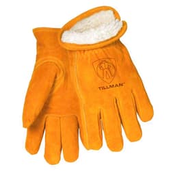 Tillman 1450 Split Cowhide Pile Lined Winter Gloves Large, Brown