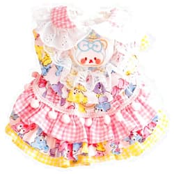 AZA Dog Princess Dresses for Small Dogs Cat Lolita Lace Bow Clothes Candy Costume Pink Bear Pet Girl Cute Coat Outfits Spring Costumes Summer (XS,Pink Bear)