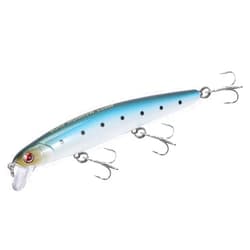 LITTMA California Surf Fishing Lures Saltwater Jerkbait Crankbait Surf Minnow 110 - Metallic Sardine Super Glow & Pearl Pink Belly Glow Lures for Halibut & Striper Fishing