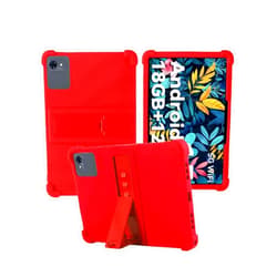 BOVUGAC for Zenva T310 Tablet Case,BOVUGAC Adjustable Stand Shockproof Easy Installation Slim and Lightweight Premium Silicone Protective Shell for Zenva T80 11 Inch Tablet Case Cover.(Red)