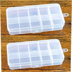ZONGR Grids Fixed Portable Plastic Organizer Container Storage Box (2 pcs)