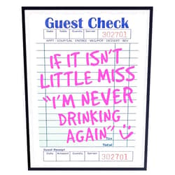YELLOWBIRD ART & DESIGN funny Sayings Wall Decor for Women - Pink Preppy Chic Home Decor Aesthetic - Trendy Happy Hour Bar Picture - Cute Maximalist Wine Wall Art - Cocktail Party Decorations - Dorm Guest Check Art