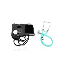 Elite Medical Instruments EMI Elite Medical Instruments EBE-340 Clear Sea Frost Sprague Rappaport Stethoscope and Black Blood Pressure Kit