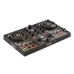 Hercules DJControl Inpulse 200 – DJ controller with USB, ideal for beginners learning to mix - 2 tracks with 8 pads and sound card - Software and tutorials included