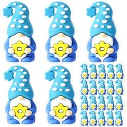 DoubleFill 25 Pcs Hanukkah Mini Gnomes Figures Tiny Gnomes Figurines for Hanukkah Decorations Gifts Hexagram Elf Little Statue to Hide and Seek Chanukah Menorah Star Jewish Gifts Tiered Tray Decor