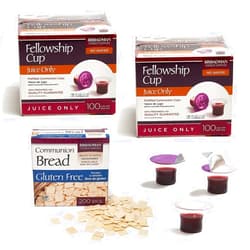 Broadman Church Supplies Pre-filled Communion Fellowship Cup, Juice Only, 200 Count and Gluten Free Bread, 200 Count Value Bundle