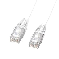 Sanwa Supply KB-SL7YS-005W Category 7 LAN Cable (Slim, Soft, Crack-Resistant Connector, 0.5 m, White)