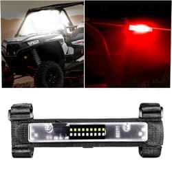LTEODCHEW UTV Dome Light Red and White Battery Powered, Magnetic Roll Bar Mount Car Interior Repair Truck Bed Lights for RV Can-Am Polaris Ranger Razor SXS Offroad