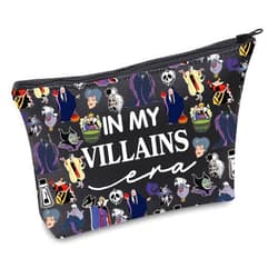 TSOTMO Villian Merch Evil Characters Group Gift Makeup Bag for Fans Evil Tour Gift (VILLAINS ERA Bag)