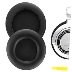 Geekria QuickFit Replacement Ear Pads for Panasonic Technics RP-DH1200 DJ, RP-DH1210, RP-DH1250-S DJ Headphones Ear Cushions, Headset Earpads, Ear Cups Cover Repair Parts (Black)