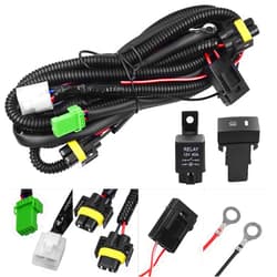 HUIQIAODS H11 880 881 H9 Fog Light Lamp Wiring Harness Socket Wire Connector with 40A Relay & ON/Off Switch Kits Fit for LED Work Lamp Driving Lights Etc