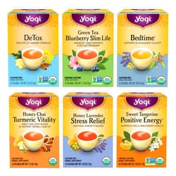 Yogi Tea Favorites Variety Sampler - 16 Bags per Pack (6 Packs) - Organic Tea Gift Box - Includes Sweet Tangerine Positive Energy, Honey Lavender Stress Relief, Bedtime & More