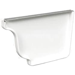AMERIMAX HOME PRODUCTS 33006 5-Inch Galvanized Right End Cap, White