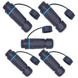 ANMBEST 5PCS Shielded RJ45 Waterproof Panel Mount Connector IP68 Cat5/5e/6 8P8C Ethernet LAN Cable Coupler Female to Female Outdoor Network Adapter