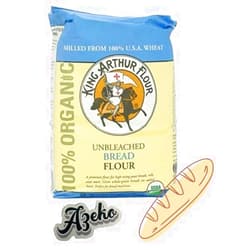 King Arthur Organic Unbleached Bread Flour, 5 Pounds! (Pack of 1) Packed By Azeko