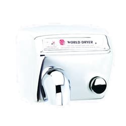 World Dryer DA5-972 Model A Durable Standard Hand Dryer Push Button Finish: Polished Stainless Steel, Voltage: 110-120 V, 20 Amps