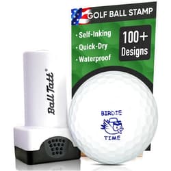 Ball Tatt Golf Ball Stamp - Self-Inking Marker - Quick-Dry Permanent Marking Tool, No Leaks or Refills, Reusable & Waterproof Golfing Stamper - Ideal Gift for Golfers, Dads, (Golf Humor)