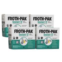 AWF PRO Froth-Pak 12 Spray Foam Sealant Kit, 3ft Hose, 4-Pack. Seals Cavities, Penetrations & Gaps. Yields Up to 12 Board ft. at 2 Thick, 4 Width. Two Component, Polyurethane, Closed Cell