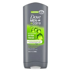 DOVE MEN + CARE Body Wash and Face For Fresh, Healthy-Feeling Skin Extra Fresh Cleanser That Effectively Washes Away Bacteria While Nourishing Your 13.5 oz