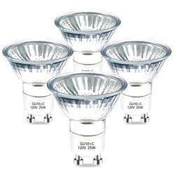 BOGAO Halogen Bulb 25 Watt GU10 120V NP5 Replacement Bulb for Candle Warmer, Scent Wax Burner, Fragrance Melt, Warming Bulb JDR Dimmable, Warm White 2700K Pack of 4