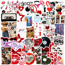 ZUIYIJIANGNAN 50Pcs Cool Trendy Y2K Stickers for Girls - Cute Aesthetic Downtown Girls Vinyl Stickers for Water Bottle, Laptop, Skateboard - Funny Waterproof Party Supplies for Teens and Adults