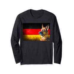 Deutscher Schäferhund Flagge Deutschlands German Shepherd Long Sleeve T-Shirt
