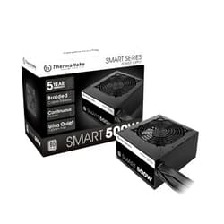 Thermaltake Smart 500W 80+ White Certified PSU, Continuous Power with 120mm Ultra Quiet Cooling Fan, ATX 12V V2.3/EPS 12V Active PFC Power Supply PS-SPD-0500NPCWUS-W