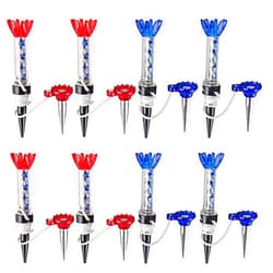 VEASAERS Golf Tees Unbreakable Plastic Magnetic 80 mm Long Bulk Reusable 4/8 Pack Blue Red Flexible Magnet Tee Lift Step for Men Women Practice Training Set