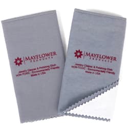 Mayflower Products Pro Size Polishing Cloth Set of 2 Large Cleaning Cloths Pure Cotton Made in USA for Gold Silver and Platinum Jewelry Coins Watch, Silverware 11 x 14 inches each Tarnish Remover Keeps Jewelry Shining