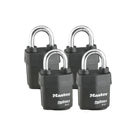Master Lock - Four (4) High Security Pro Series Padlocks 6121NKA-4 w/BumpStop Technology