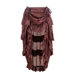 Charmian Women's Steampunk Gothic High Low Cyberpunk Skirt