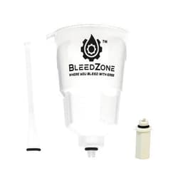 BleedZone Bleed Funnel and Shimano Road Funnel Adapter for Shimano Brake Bleed Kit - Threaded Bleeder Kit - Bike Road Brake Bleeding Adapter