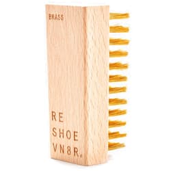 RESHOEVN8R Brass Bristle Brush - Suede Brush Shoes Cleaning Kit to Restore Texture - Travel-Friendly Sneaker Cleaner & Shoe Care with Smooth Wooden Handle for Perfect Grip