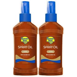 Banana Boat Deep Tanning Oil Spray 8 Ounce No Sunscreen (235ml) (2 Pack)