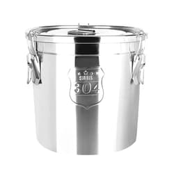 Kaichenyt 6L/1.31gal Stainless Steel Airtight Canister, Food Storage Canisters with Airtight Lid&Locking Clamp, Rice Cereal Grain Canisters Container, Storager Bucket for Flour, Coffee Bean, Sugar, Cookie, Milk