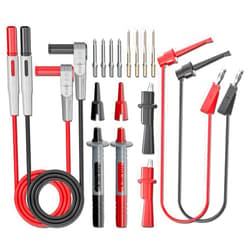 Goupchn Multimeter Test Leads Kit with Alligator Clips Banana Plug to Test Hook Clips Wire Replaceable Precision Sharp Probes Set for Multimeter Electrical Testing