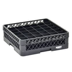 THE VOLLRATH COMPANY, LLC Vollrath Traex Black Plastic 36 Compartment Dishwashing Rack with One Open Extender - 19 3/4