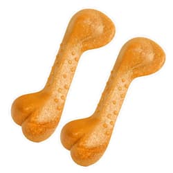 SCHITEC Dog Chew Toys for Aggressive Chewers, [2 Pack] Tough Long Lasting Puppy Teething Bones, Durable Indestructible Nylon Bone Toy for Small Medium Dogs