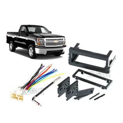 Absolute USA ABS99-3002 Fits Chevy Silverado Pickup 1999 2000 2001 2002 Single DIN Stereo Harness Radio Dash Kit