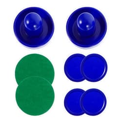OSOLADY Air Hockey Pucks and Plastic Pushers Set 96mm Navy Paddle 64mm Blue Pucks Cloth Covers for Air Hockey Table Accessories Game Room Equipment