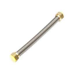 MroMax 1Pcs 8inch Length Stainless Steel Corrugated Connectors for Faucets Instant Hot and Tankless Water Heaters