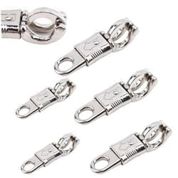 Contieup 5-Pack Panic Snap for Paracord Nickel Plated Quick Release Panic Snap with Fixed Quick Release Carabiner