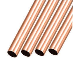 METALLIXITY Copper Tube (15mm OD x 0.5mm Wall T x 200mm L) 4Pcs, Straight Tubing - for Home Furnishing, Machinery, DIY Handicraft