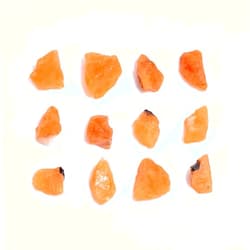 Gemkora AA+ 50 cts Raw Orange Triplite Stone Lot, Rough Gemstone, Natural Crystals, Chakra Crystals, Healing Stones, Wholesale Pack, Jewelry Making Supply, Supply, (5 to 6pcs)
