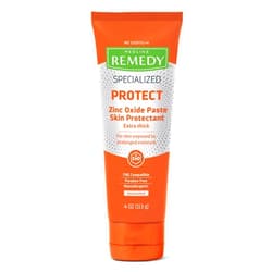 Medline Remedy Specialized Extra Thick Zinc Skin Paste (4 oz), Unscented, Micronized Zinc Oxide, Incontinence Cream, Diaper Rash, Barrier, Nourishing, Soothes Irritation, Wetness Protection