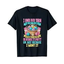 Funny Knitting Gifts Apparel & Accessories Funny Knitting Yarn Art For Women Girls Crochet Lovers T-Shirt