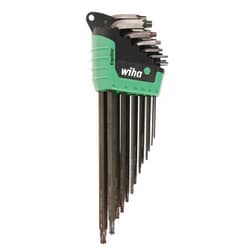WIHA 36689 ErgoStar Torx Ball End and Standard L-Key Set T5-T45 in Automatic Fast Open Holder, 13-Piece