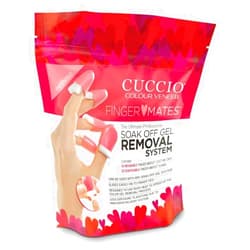 Cuccio Finger Mates Soak Off Gel Removal System - Reusable Non Latex Caps Remove Gel Nail Polish (10 Reusable Caps / 20 Foam Pads)