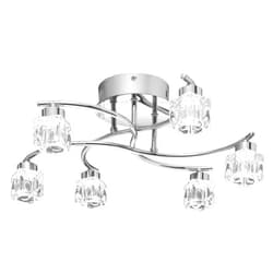 Quoizel Clear Hollow Integrated LED Polished Chrome Flush Mount Light