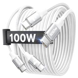 Yosou USB C to USB C Cable 100W [6.6ft/2 Pack] USBC to USBC Fast Charging Cable Braided USB C to C Charger Cord for iPhone 15 Pro Max Plus, MacBook Pro/Air, iPad Pro,Samsung Galaxy S24 Ultra S23,Pixel